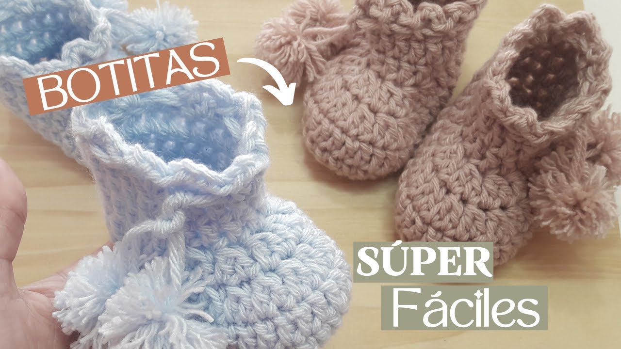 BOTITAS en CROCHET para bebe muy fácil de hacer. Talla3-6 meses