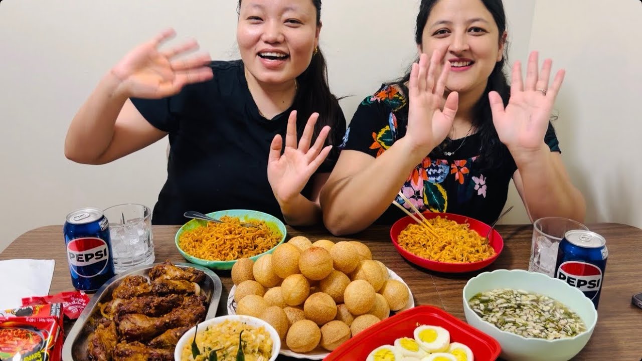 “Spicy Bulbok Pani Puri & Chicken Wings Mukbang 🔥 | Nepali Girl in Canada 🇨🇦 | after work/