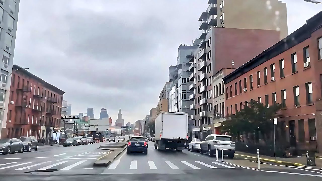 NYC Live : Brooklyn New York Driving Tour, Park Slope And Downtown Brooklyn NYC Rainy Morning ASMR