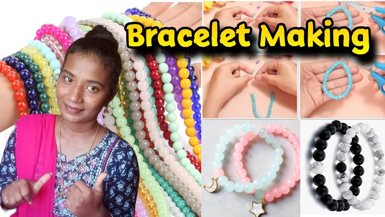 Easy Bead Bracelet tutorial for Beginners (தமிழ்) | DIY bead bracelet