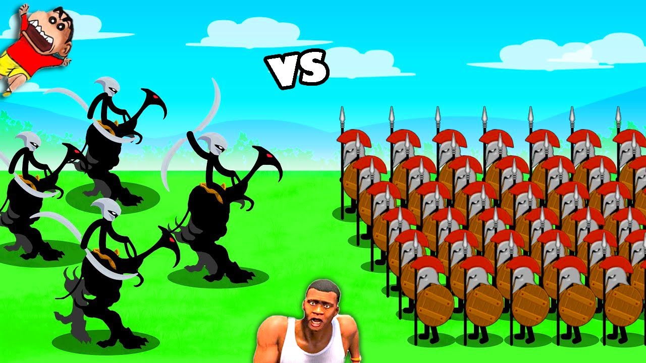 THE STRONGEST ARMY in STCIK WAR SAGA 3 with SHINCHAN and CHOP | NOOB vs PRO vs HACKER