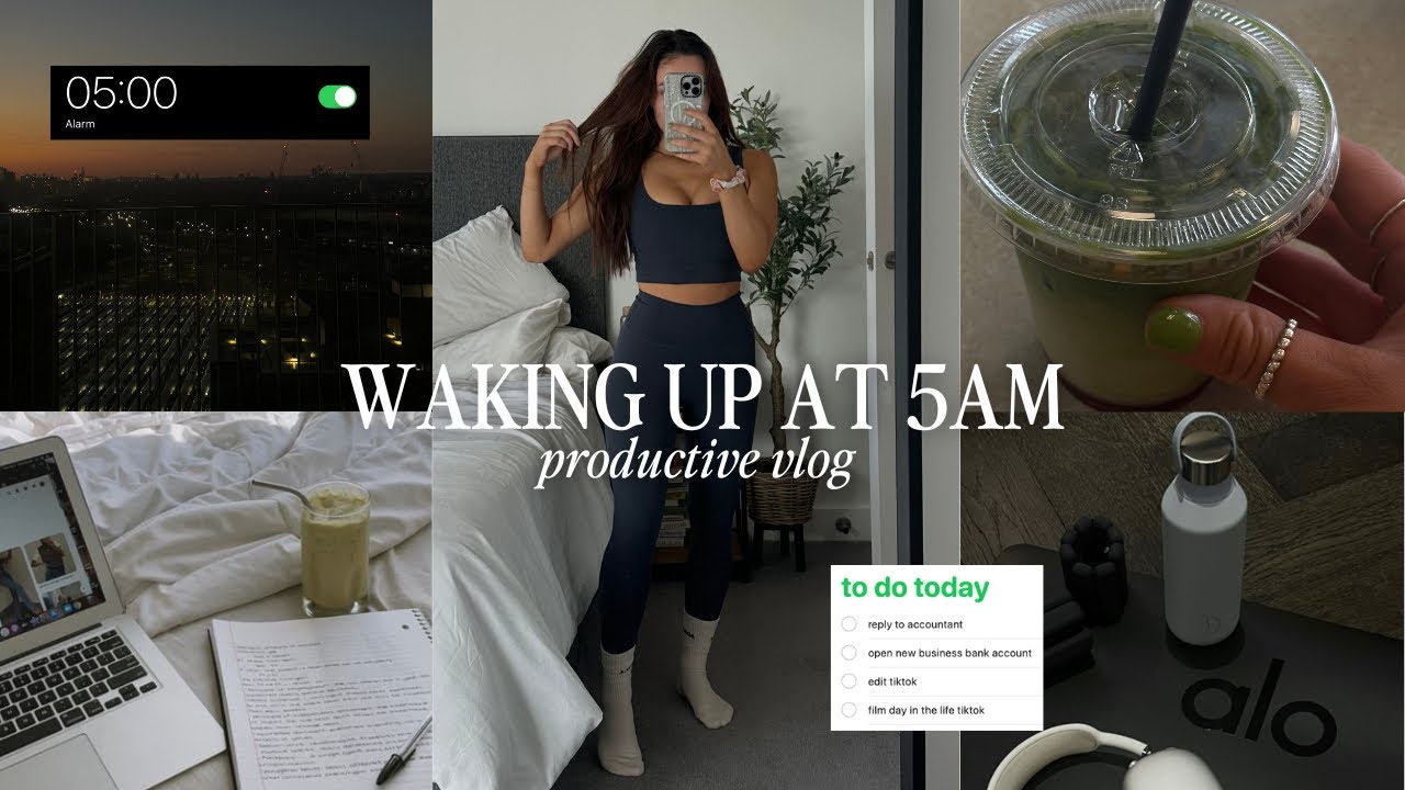 waking up at 5am *productive vlog* | shopping for autumn decor, productive habits, cosy rainy day