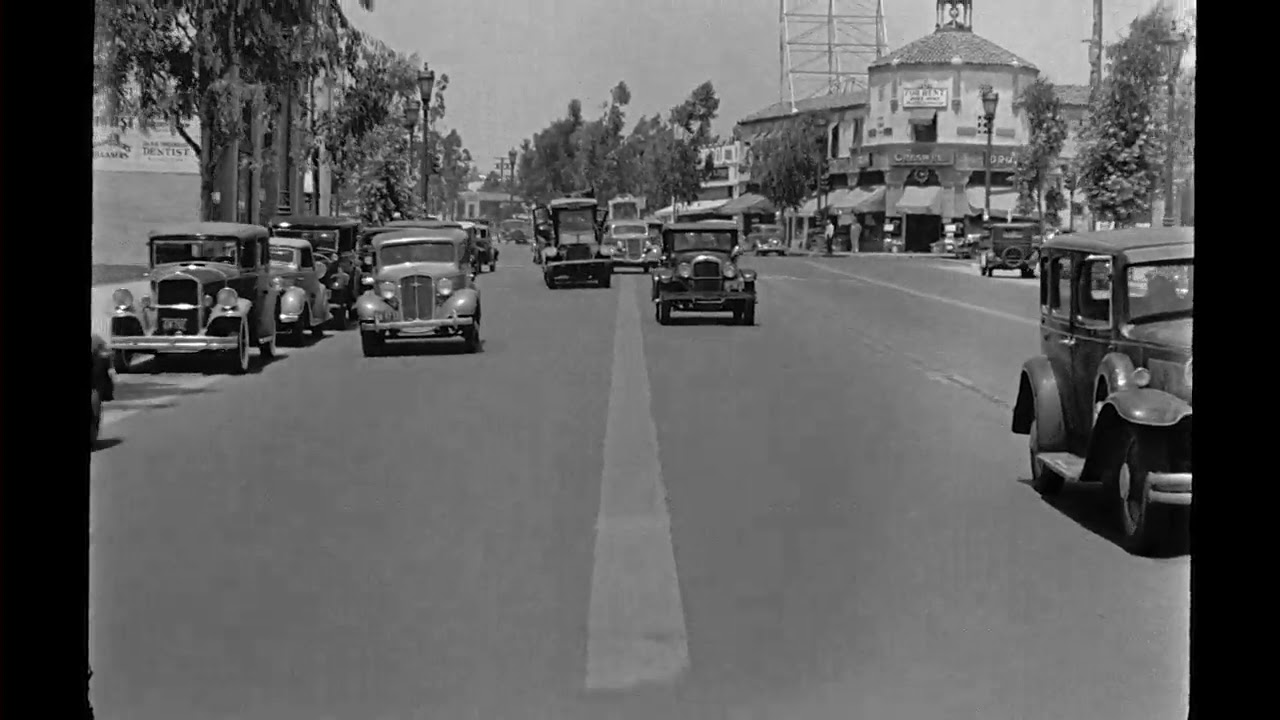 Vintage Los Angeles - Wilshire Blvd - Beverly Hills - 1935
