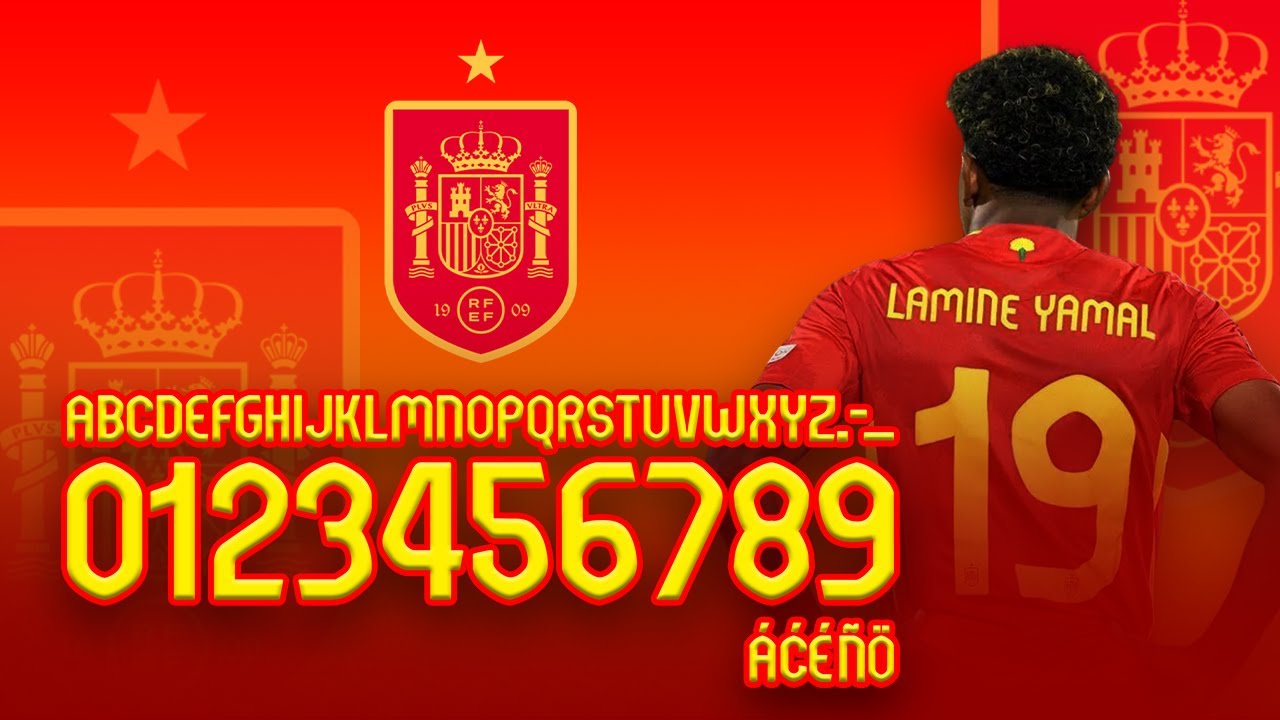FREE DOWNLOAD FONT SPAIN EURO 2024 TTF   JERSEY FONT   FONT FOOTBALL