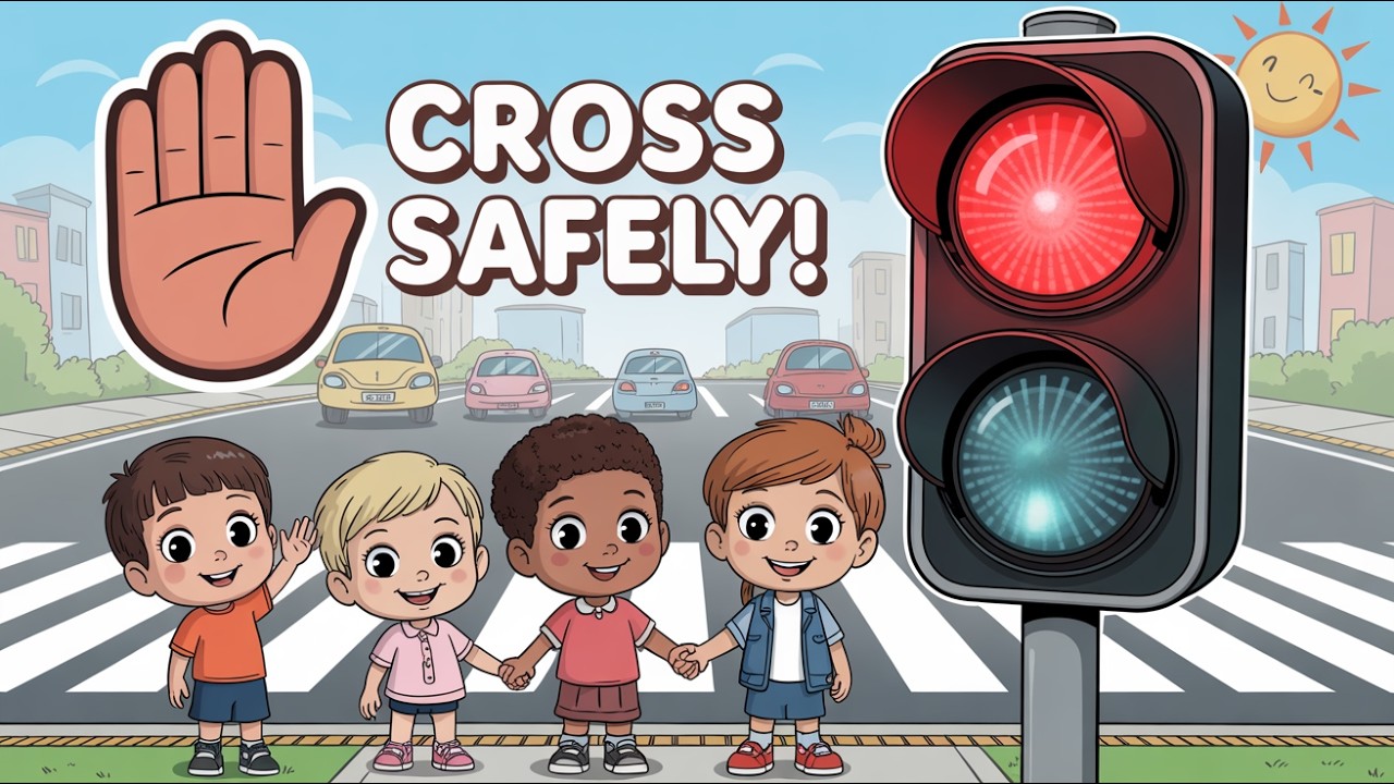 Stop, Look, Listen! 🚦 Street Safety Song for Kids