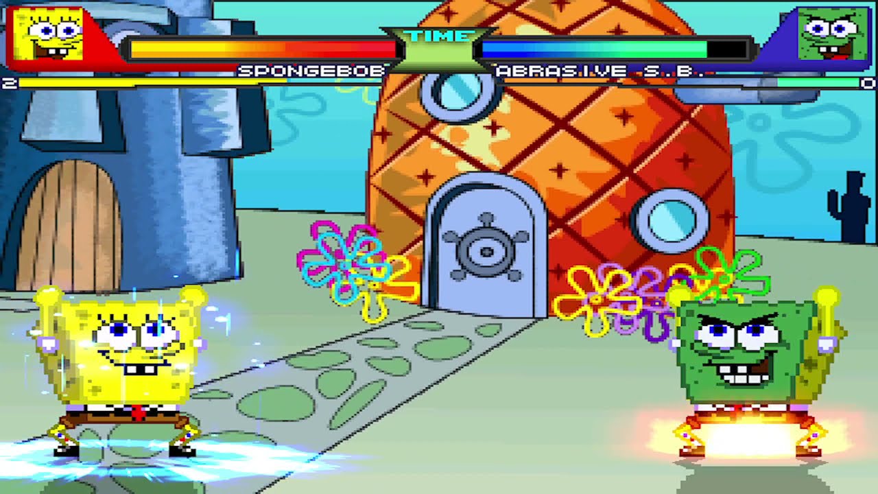 NICK54222 MUGEN: SpongeBob SquarePants (Infantry00) VS Abrasive SpongeBob