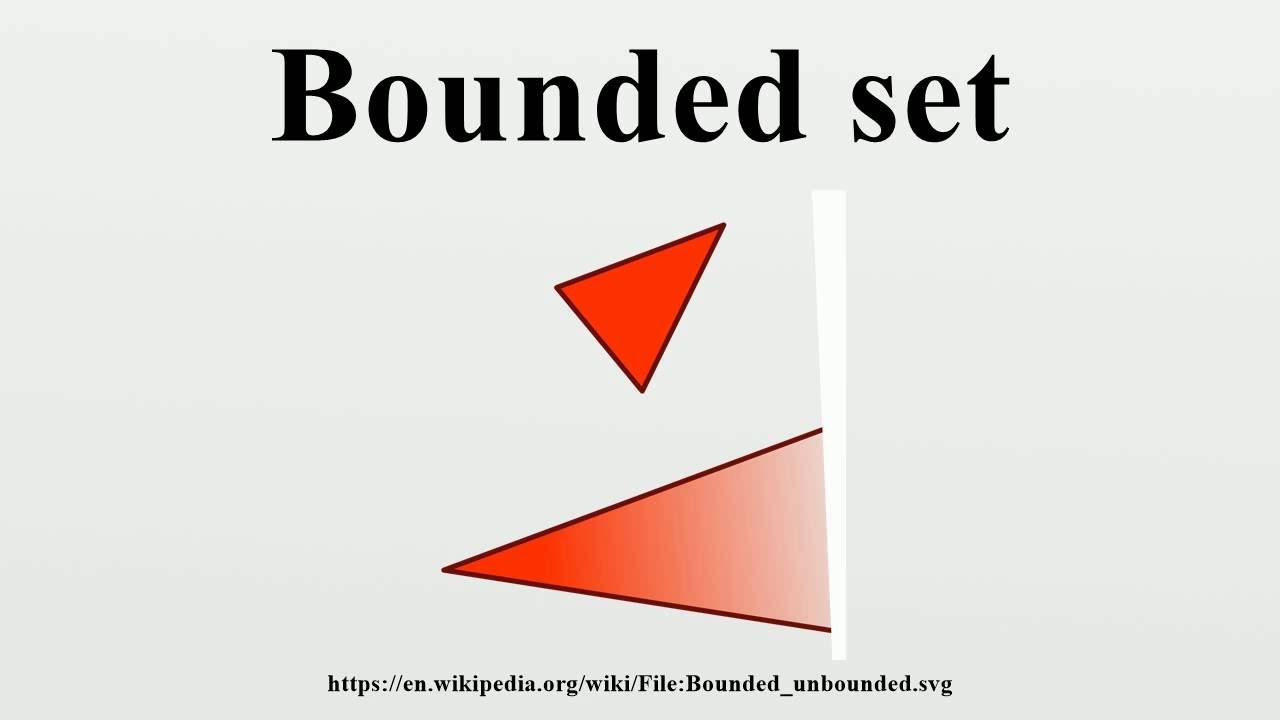 Bounded sets (lower/upper bound, supremum/infimum)
