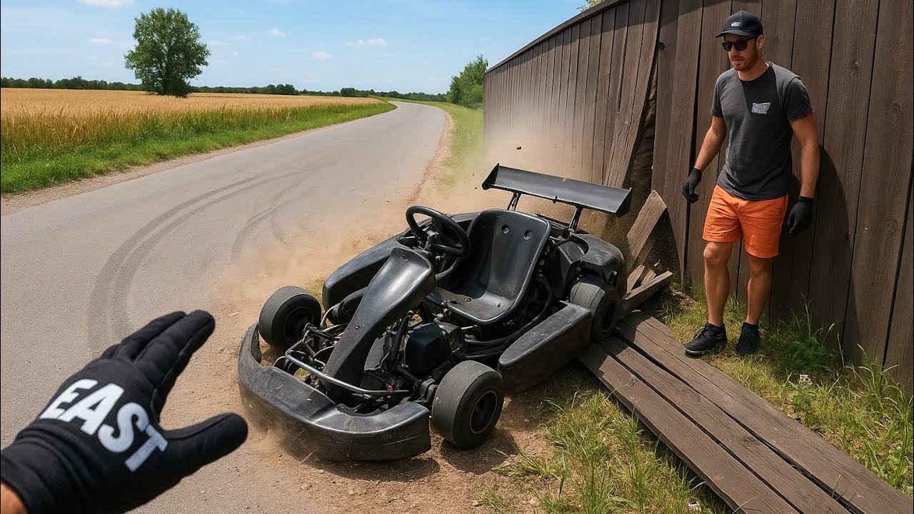 Go-kart Drift | Crashed into Neighbor's Fence