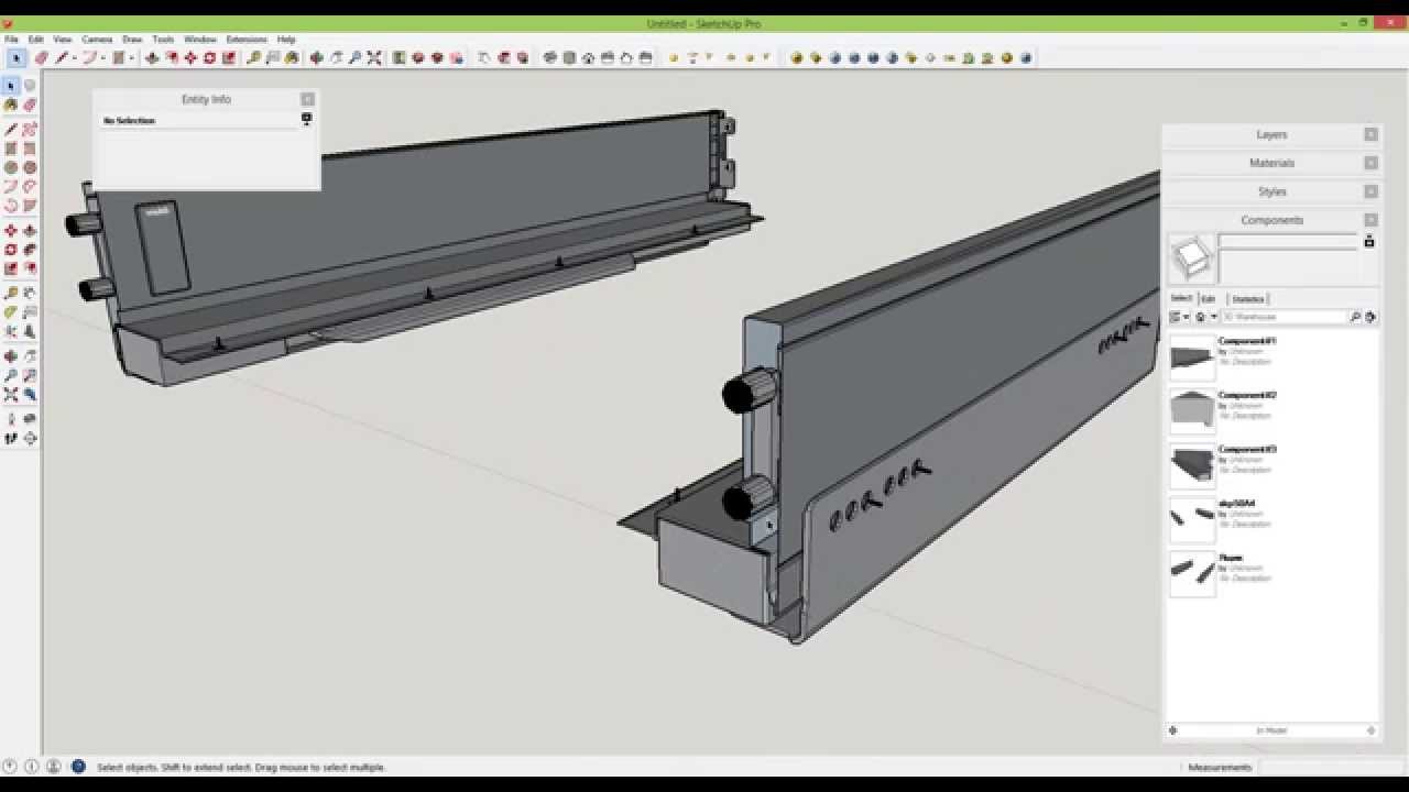 Sketchup Компоненты мебельной фурнитуры