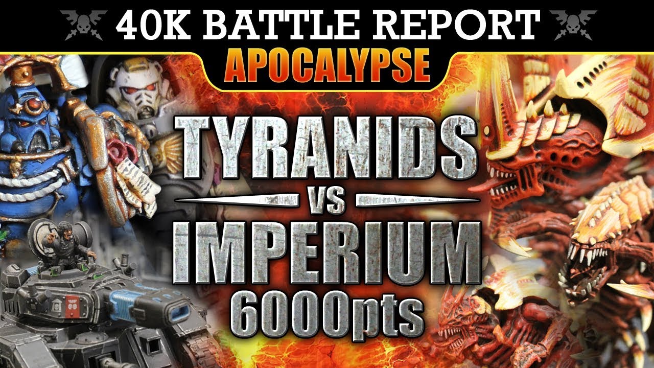 APOCALYPSE Tyranids vs Astra Militarum Warhammer 40K Bat Rep HOLD THEM! HOLD THEM! 8th Ed 6000pts