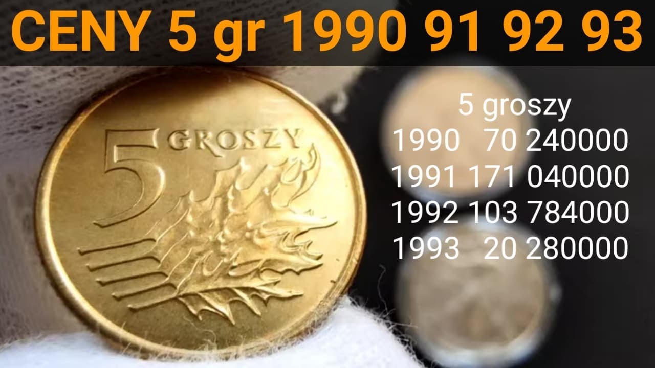 Ceny 5 groszy 1990 1991 1992 vs 1993 Nakłady Ceny czerwiec 2022 #inwestycja #inflacja