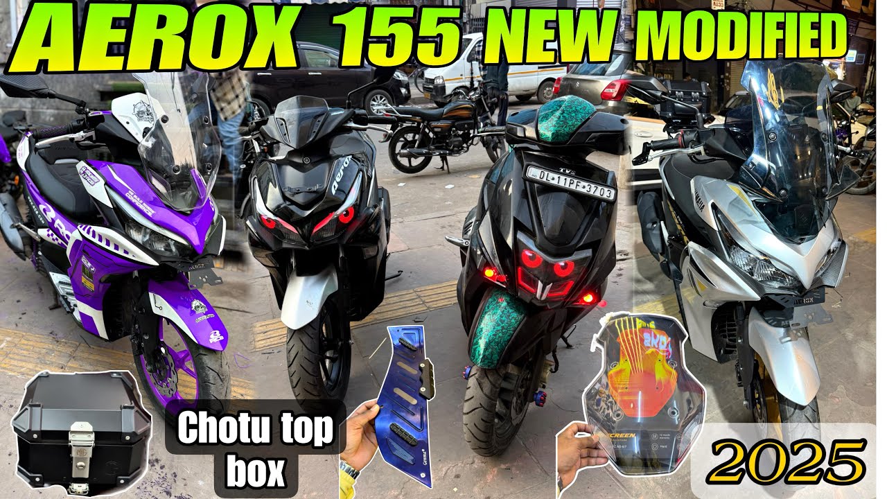 AEROX 155 MODIFIED | AEROX DEMON 😈 EYES | AEROX SMALL TOP BOX  📦