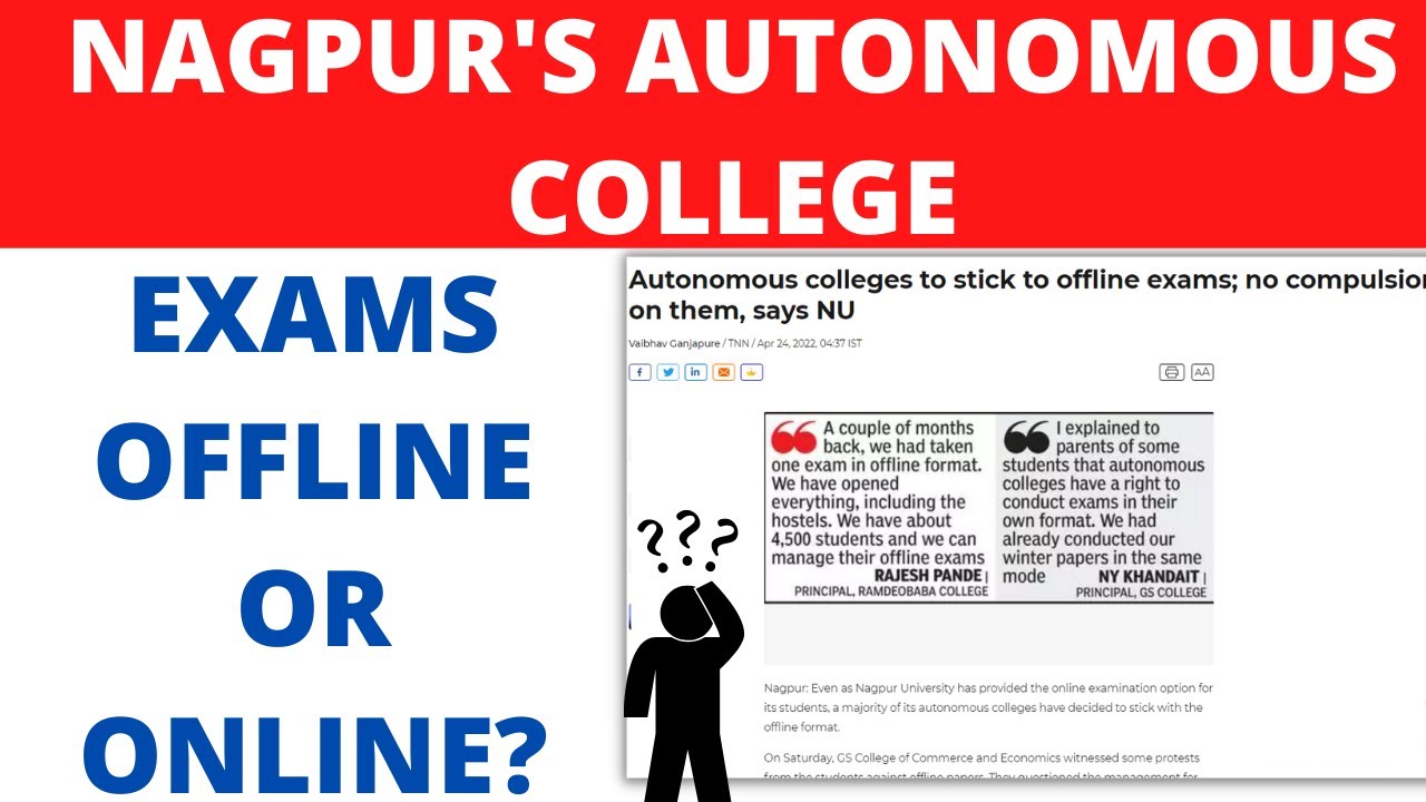 Autonomous Colleges on SUMMER Exams | Exams Online or Offline