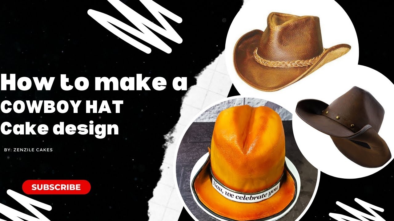 HOW TO MAKE A COWBOY HAT 🤠 CAKE DESIGN