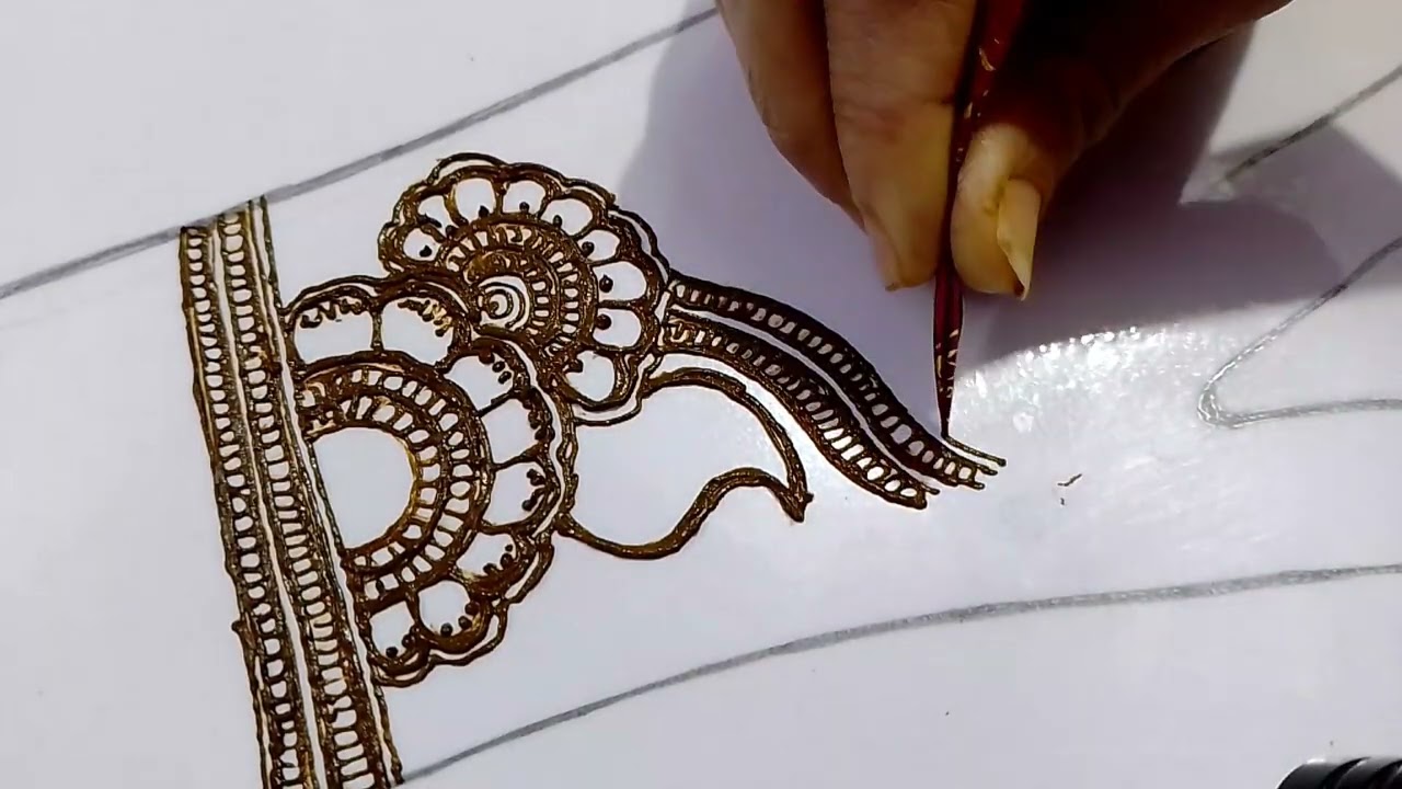 13 minutes simple front hand stylish Arabic mehndi design 
