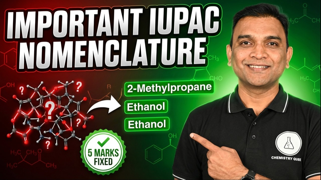 IMPORTANT IUPAC NOMENCLATURE 🔥 5 MARKS SURE | ICSE Grade 10 Chemistry | 100% Board Question