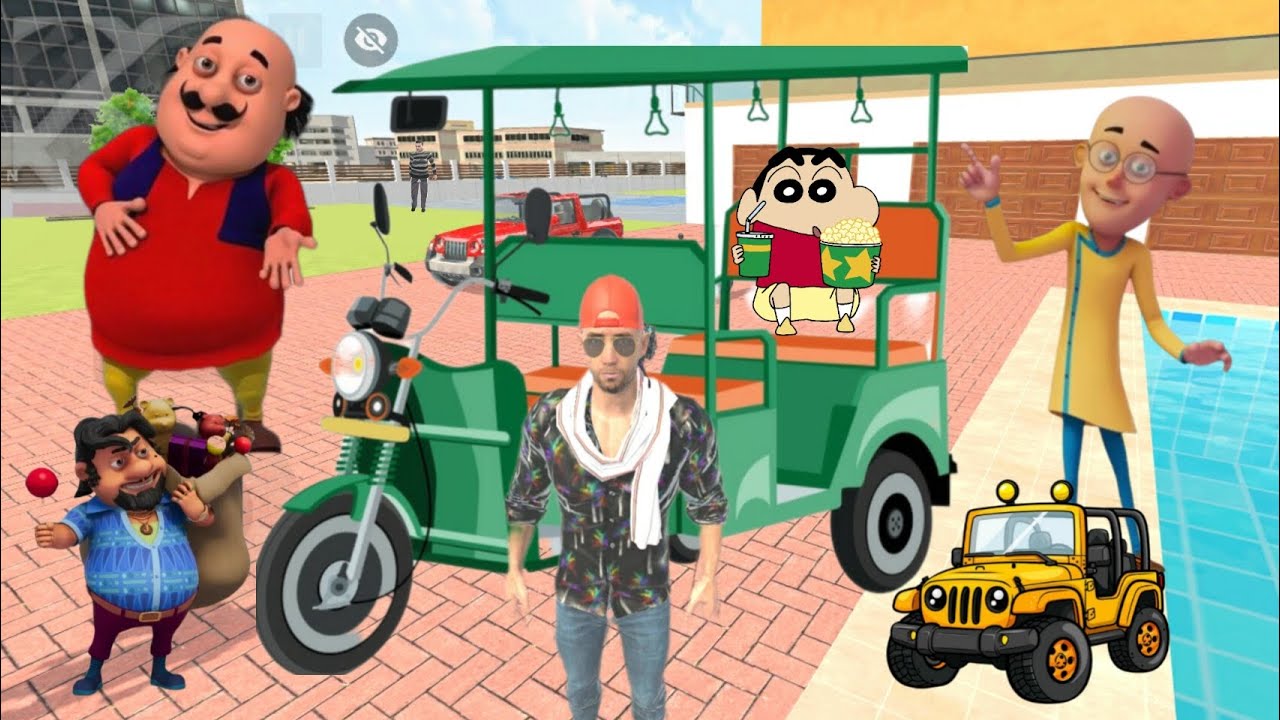 🤩Franklin Laya E-Rickshaw For Motu Patlu Indian Theft Auto Simulator Game💥