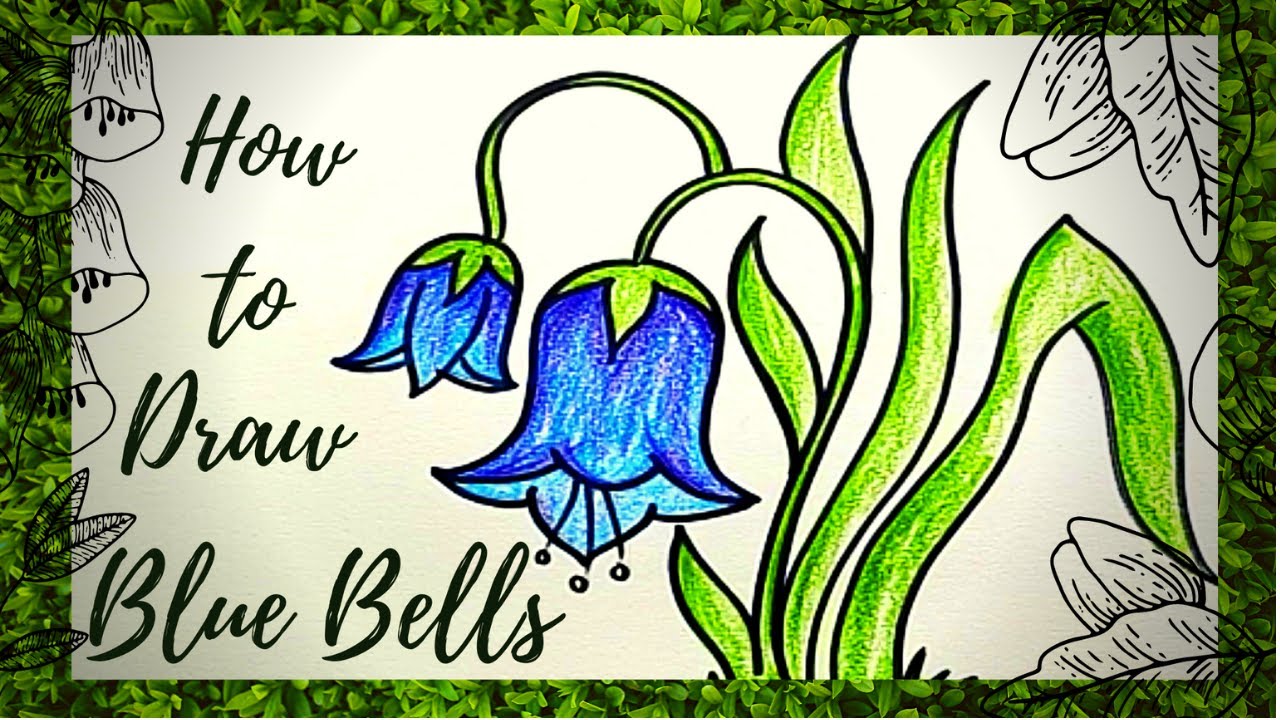 Let's draw bluebells | flower drawing | happy spring season | art lesson