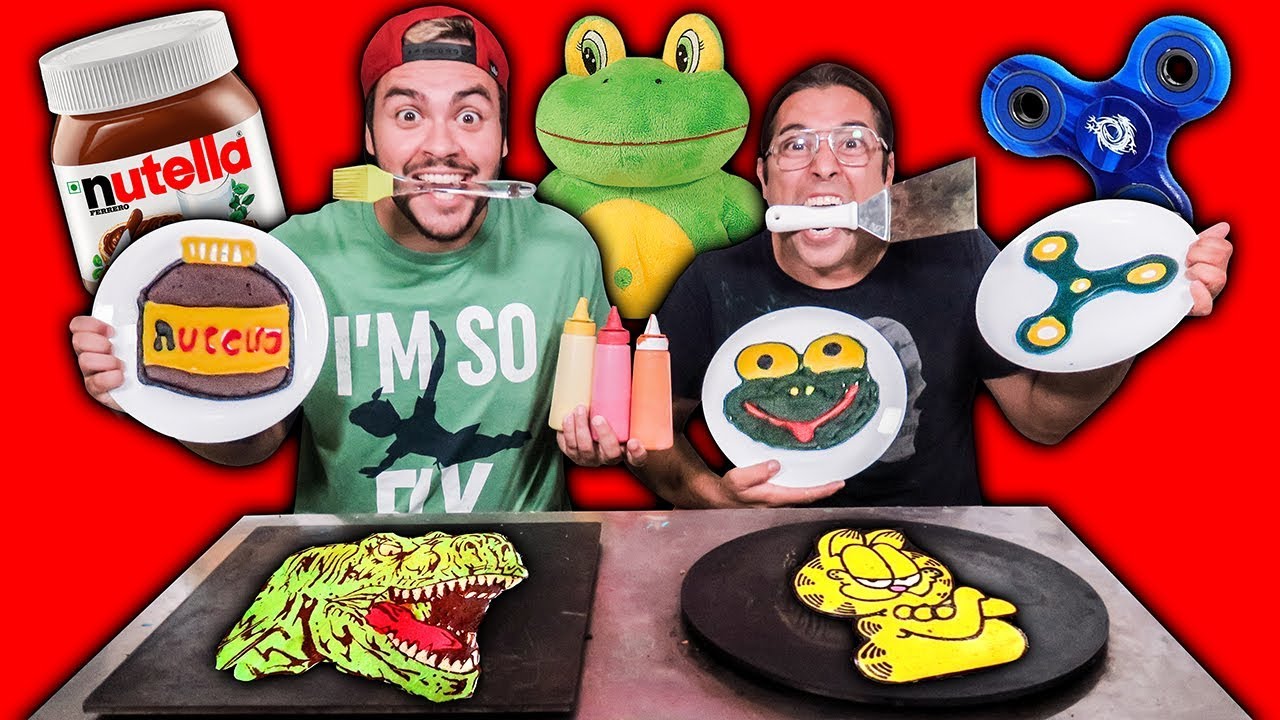 DESENHANDO COM PANQUECA !! (JORGE, NUTELLA E SPINNER)