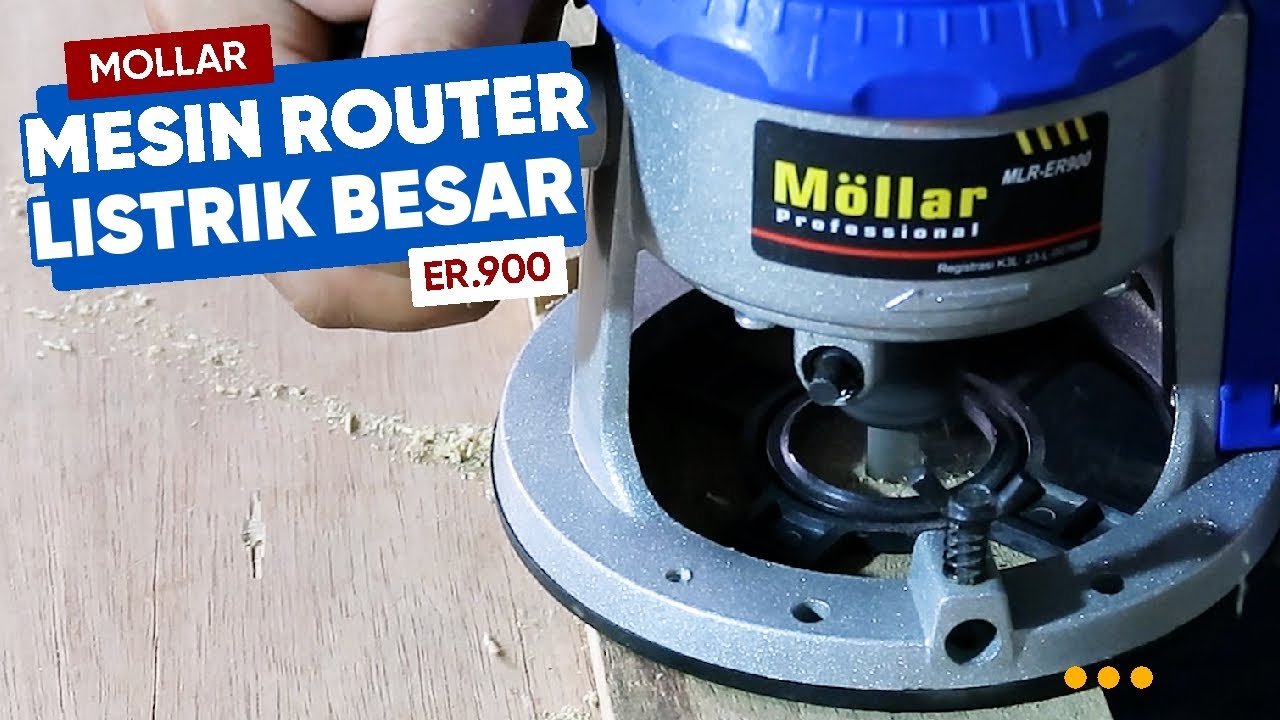 Review & Test MOLLAR ER900 Mesin Router Listrik Besar 12 mm Profil Kayu Wood Trimmer