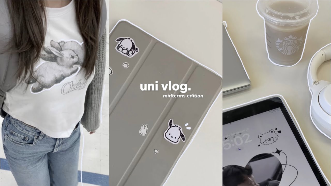 uni vlog 🖇️🎱 : waking up at 6am, studying for midterms, productive days, jjk, lots of coffee