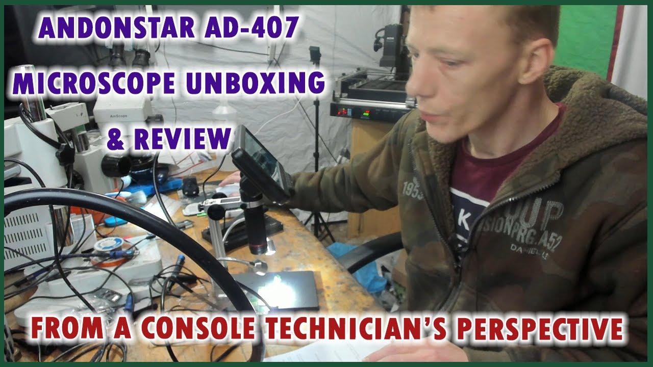 Andonstar AD407 3D HDMI Digital Microscope Review - From A Console Technician's Perspective #ad