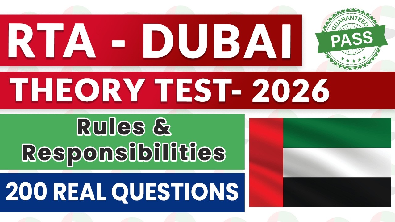 Dubai RTA Driving Theory 2026 🚗 | Rules & Responsibilities Revision Questions You MUST Know!