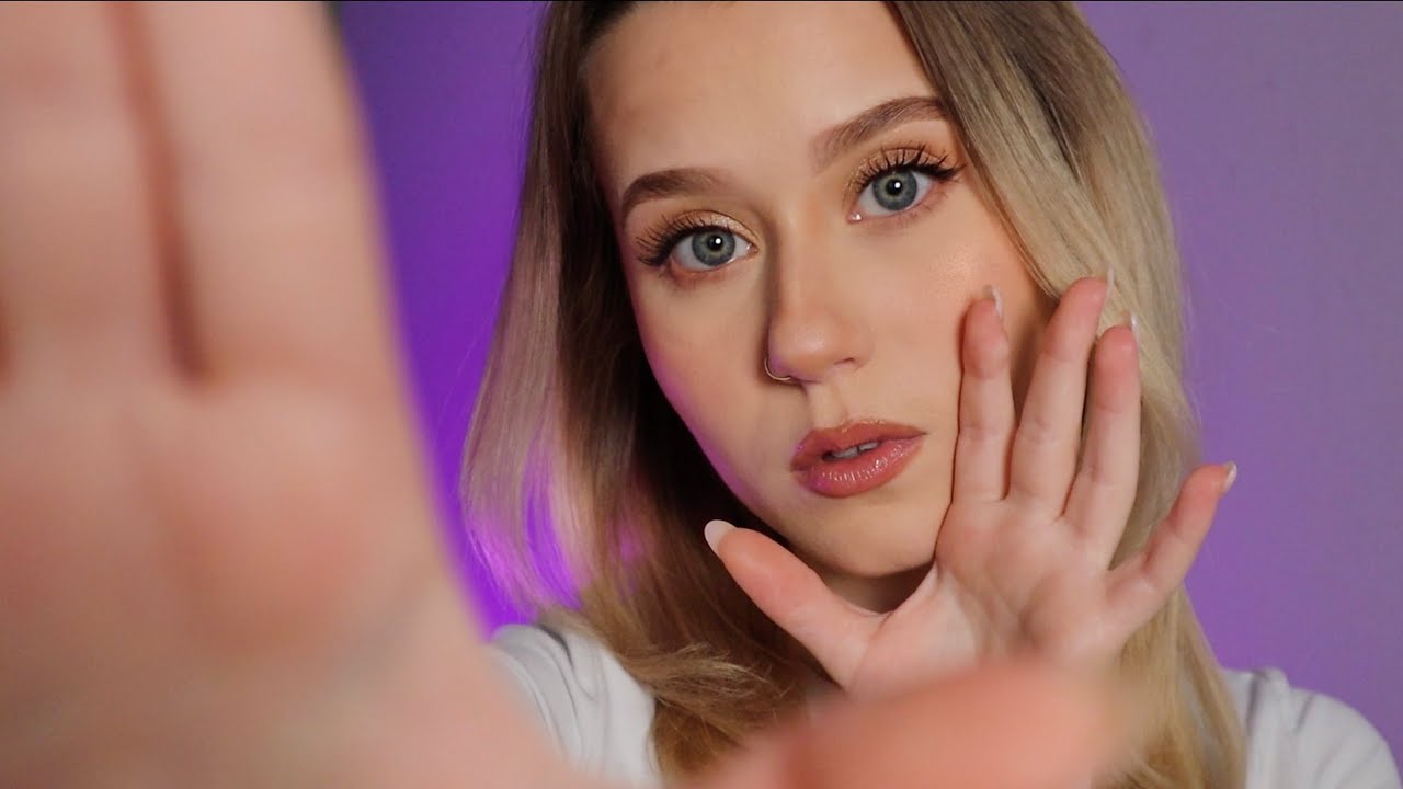 ASMR Tingly Inaudible Whispering + Face Touching