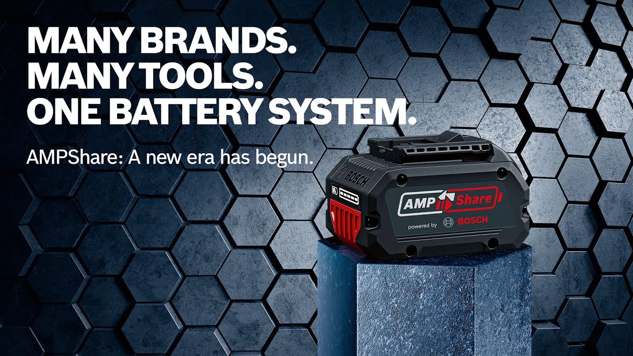 Many brands. Many tools. One battery system: AMPShare. A new era is here.
