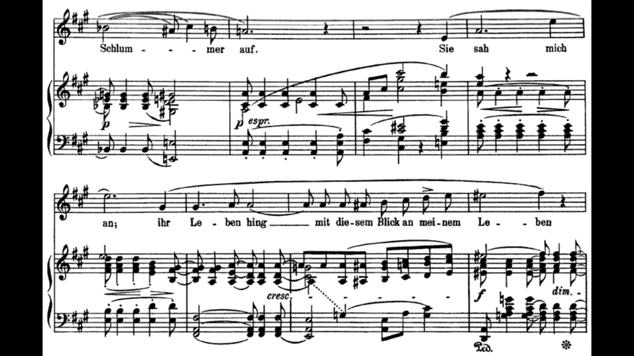 Das Rosenband (R. Strauss) Score Animation