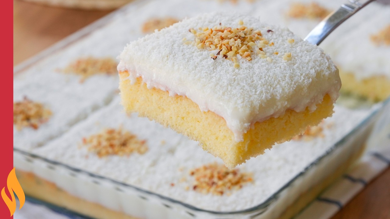 Соперничая с Трилече 😎 Легкий хлопковый пирог на моей большой сковороде 🍰