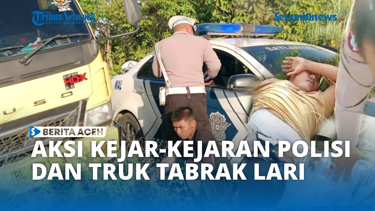 Aksi Mendebarkan Saat Polisi Kejar Truk Pelaku Tabrak Lari di Bireuen