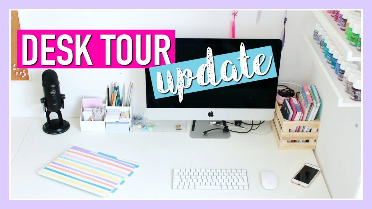 DESK TOUR Update : Organisation & Deco Bureau / Astuces Rangement