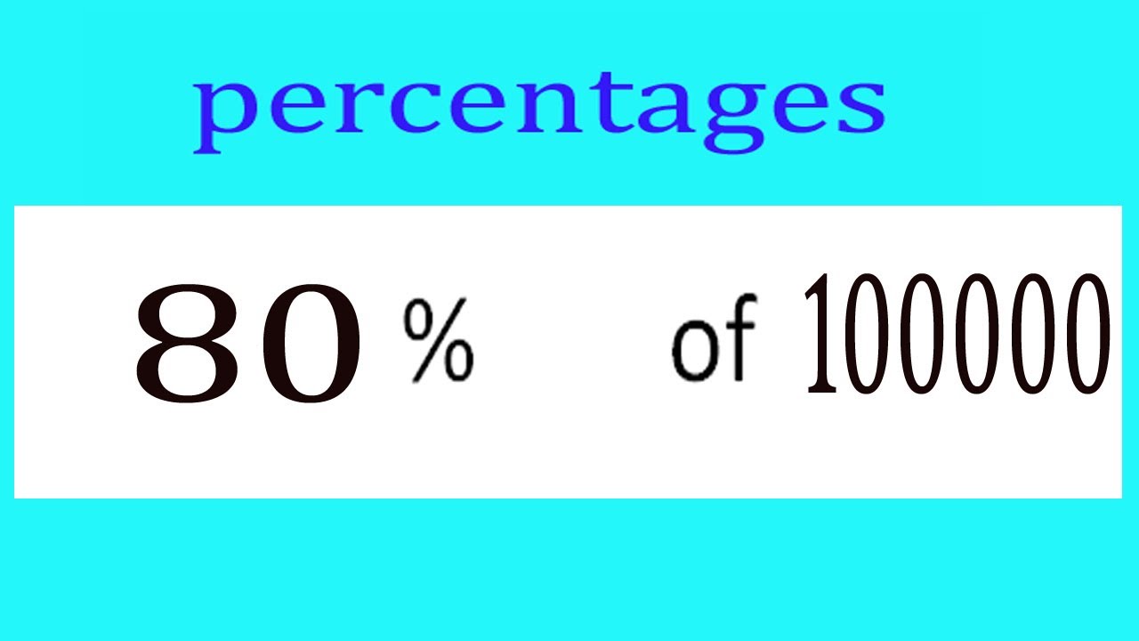 Percentages     80      Percentage(%)    of    100000