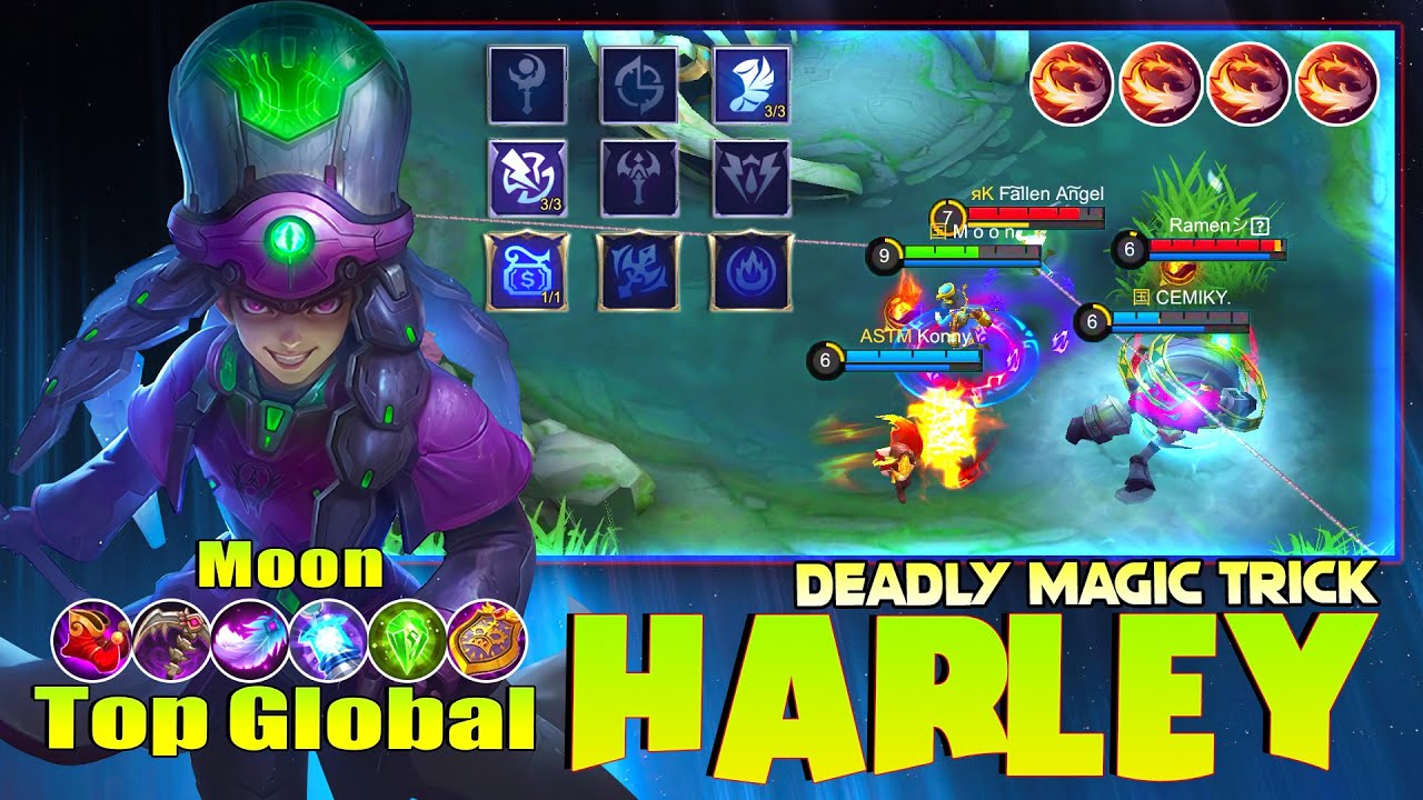 Harley Deadly Combo No Mercy! Top Global Harley by Moon ~ Mobile Legends