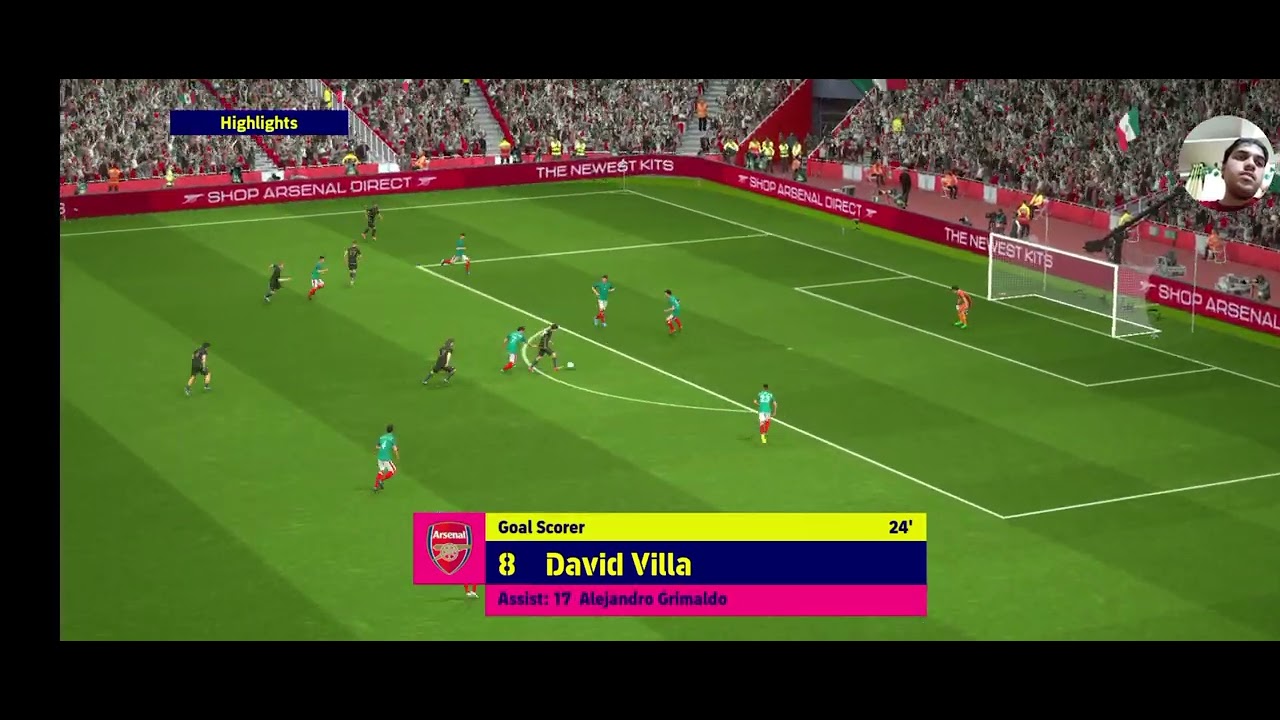 Arsenal vs Mexico, Emirates, London, England, my biggest win highlights, David Villa, efootball 2025