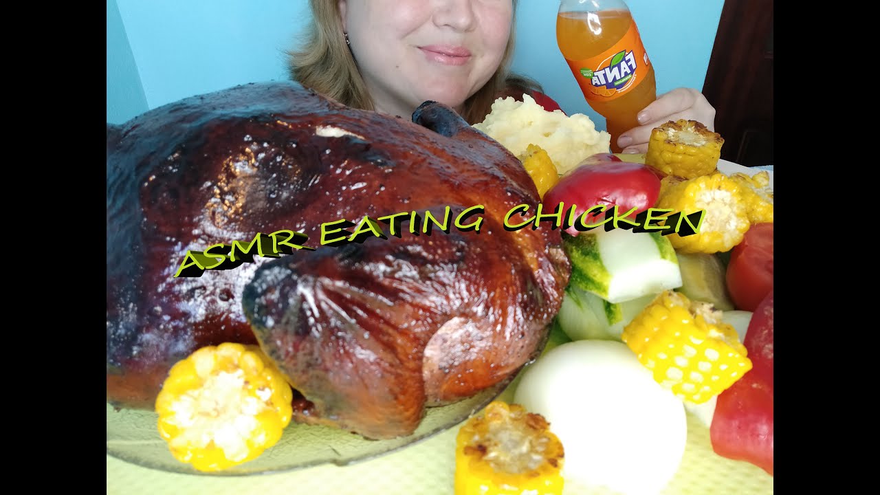 АСМР/Курица/Овощи/Звуки еды/ASMR/Chicken/Vegetables/Eating sounds
