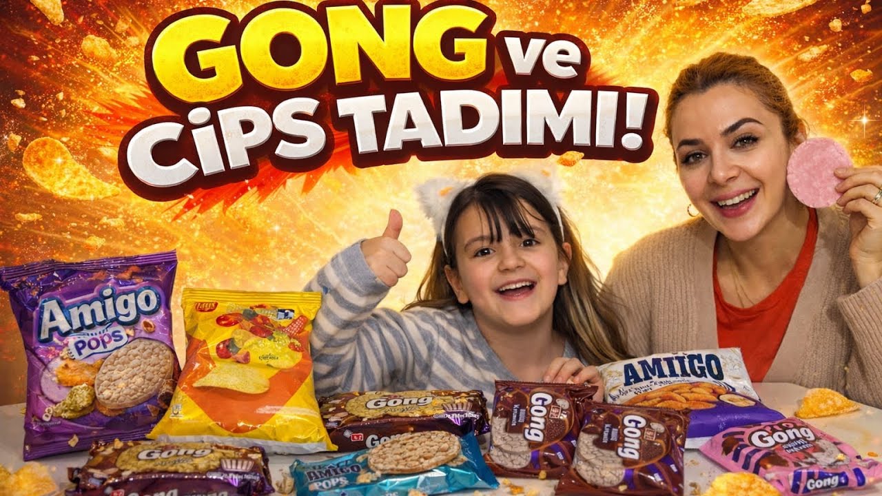 GONG VE CİPS 😱AİLECEK EN İYİ ATIŞTIRMALIĞI ARIYORUZ (Tadım Testi) #keşfet #tadımtesti #eğlenceli 