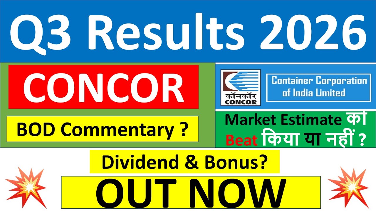 CONCOR q3 results 2026 | CONCOR results today | CONCOR Share News | CONCOR Share latest news today