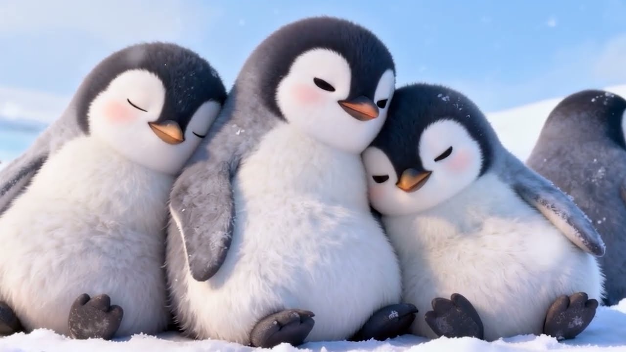 Happy Penguins Playing in Ice #happy #penguinlovers #babysongs #kidsvideo #cutebaby #nurseryrhymes
