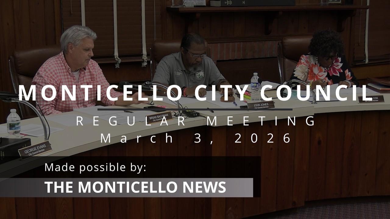 Monticello City Council Regular Meeting - 3/3/2026