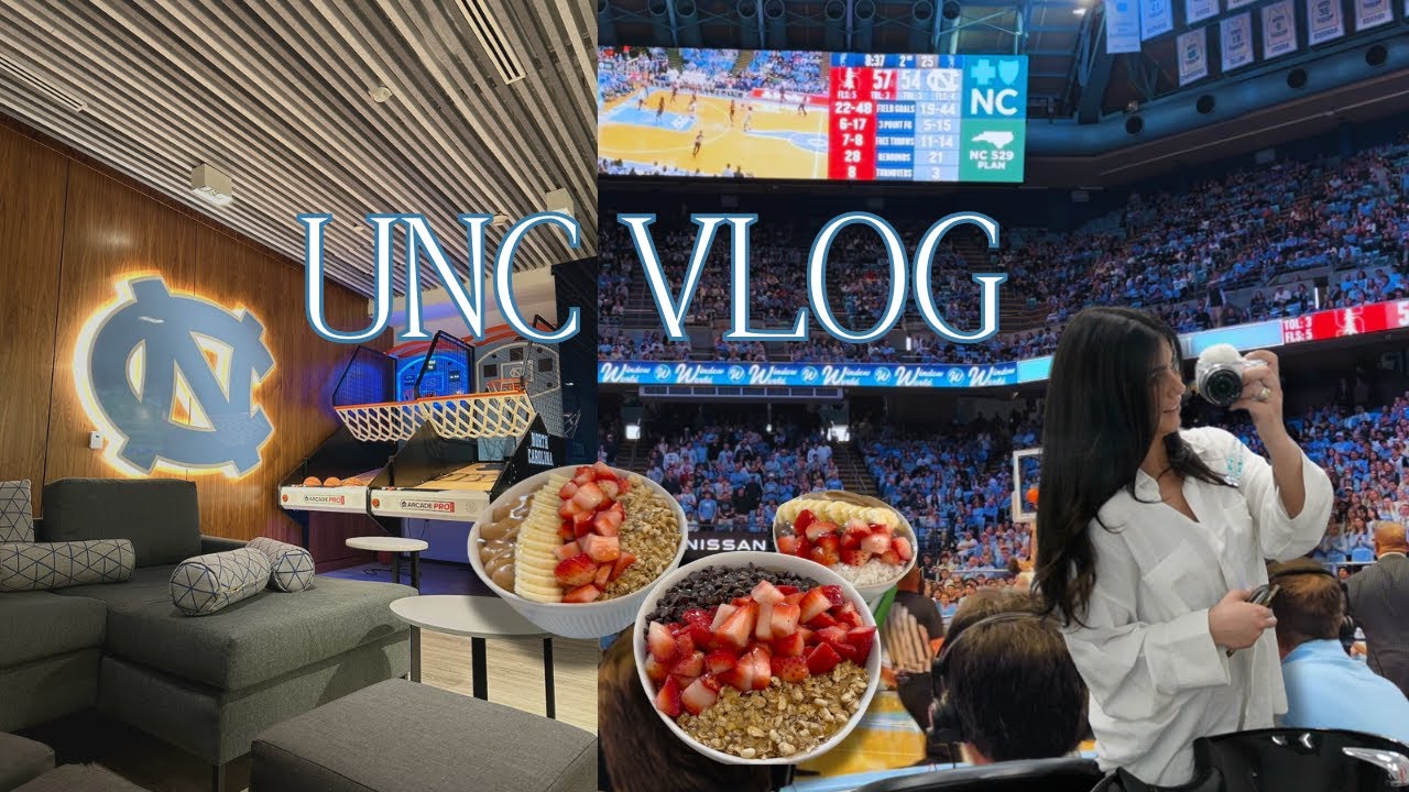 weekend at UNC vlog | UNC basketball game, an engagement party, & I dyed my hair darker