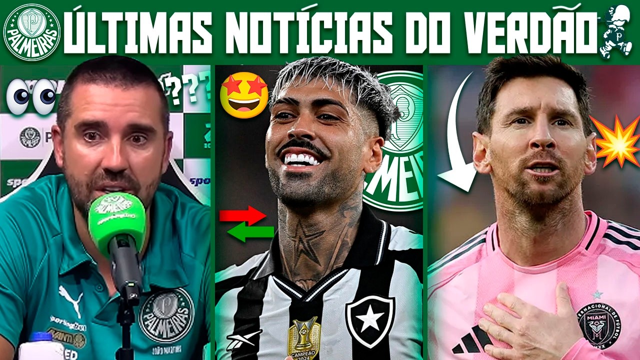 EXCELENTE! ZAGUEIRO BARBOZA CHEGANDO NO PALMEIRAS? ENTENDA! INFO SOBRE MESSI! BRASILEIRO, J.MARTINS+