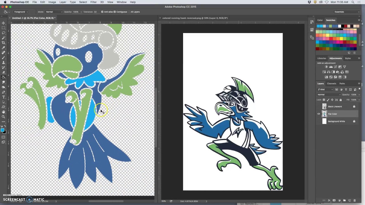 4  Moving to Photoshop for Flat Coloring