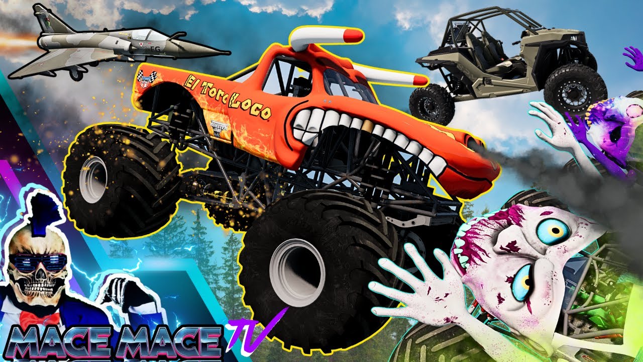Monster Jam INSANE Racing, Freestyle and High Speed Jumps #107 | BeamNG Drive | Grave Digger
