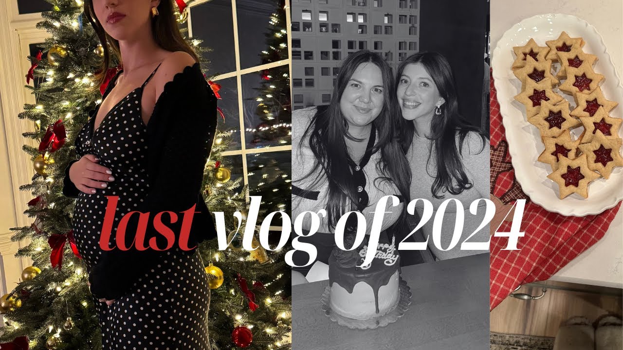 LAST 2024 VLOG: what I got for Christmas, bump updates, baking holiday cookies