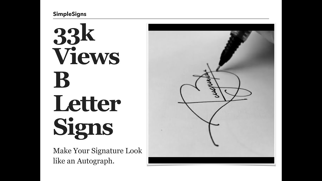 Draw a Stylish Signature starting with letter "B" , 11 Styles of letter "B"