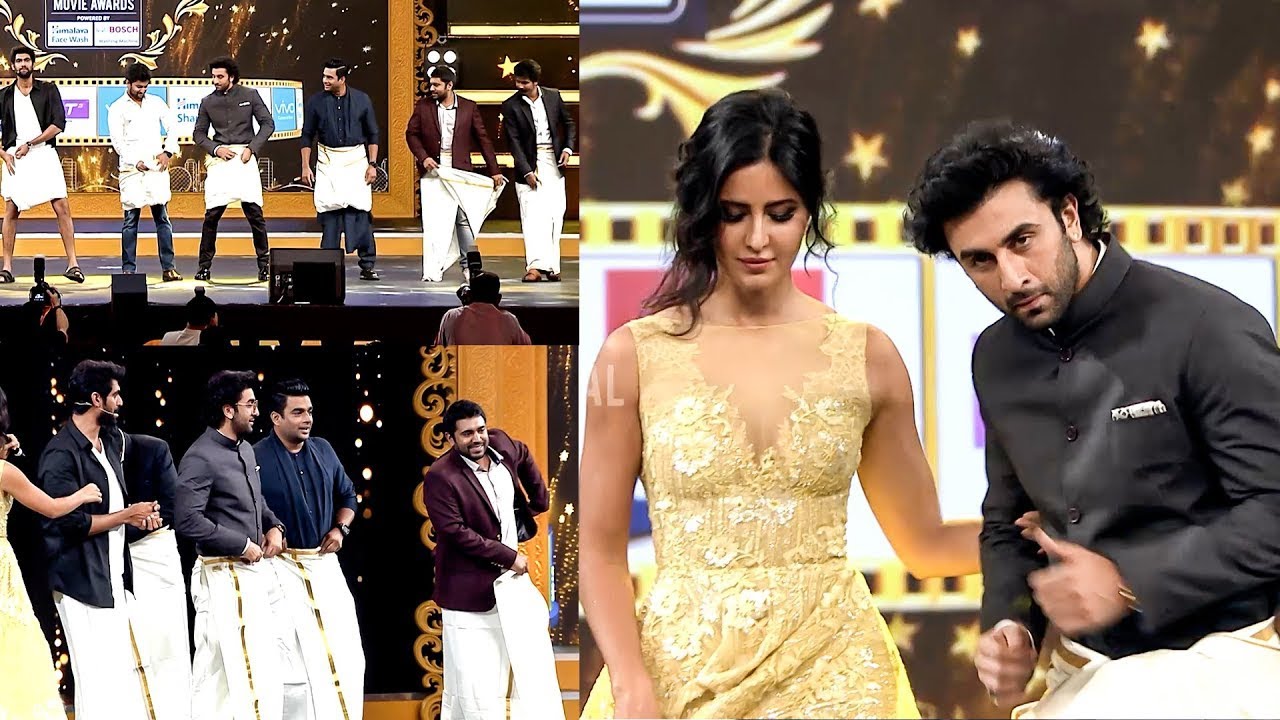 South Actress enjoying the non-stop fun on stage by Ranbir Kapoor, Katrina Kaif & other South Actors