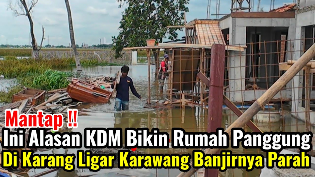 Mantap‼️Ini Alasan KDM Bikin Rumah Panggung Di Karang Ligar Karawang Ternyata Banjirnya Parah