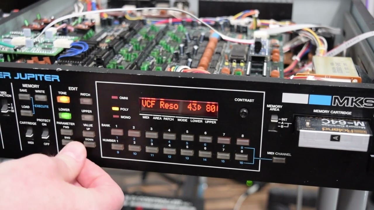 MKS-80 VCF mode switch demo